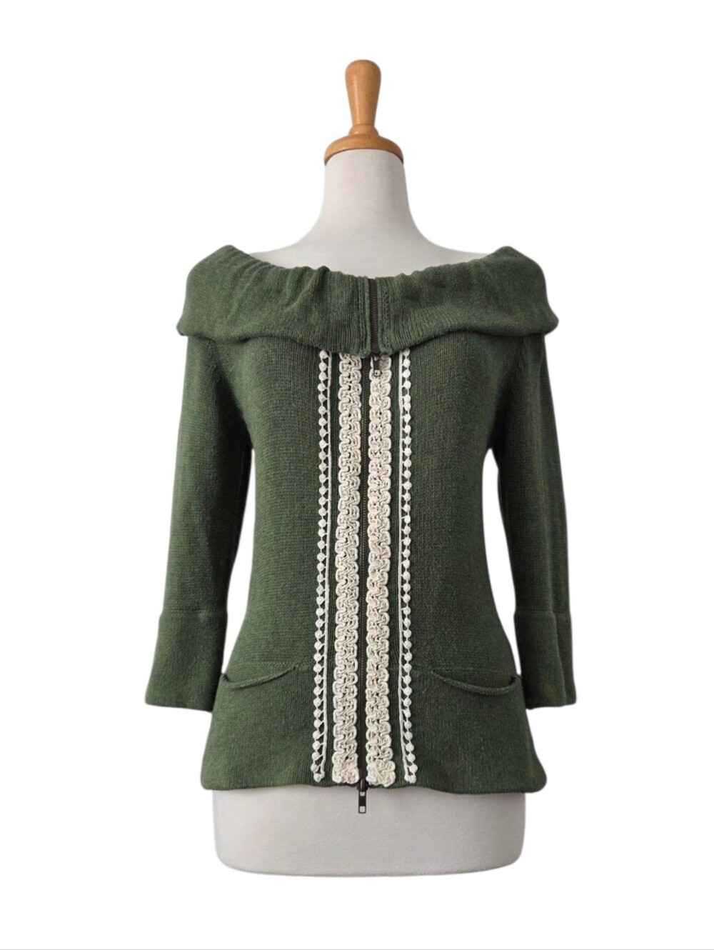 Faraway Green Knit Cardigan Sweater Women's Boho Cottagecore